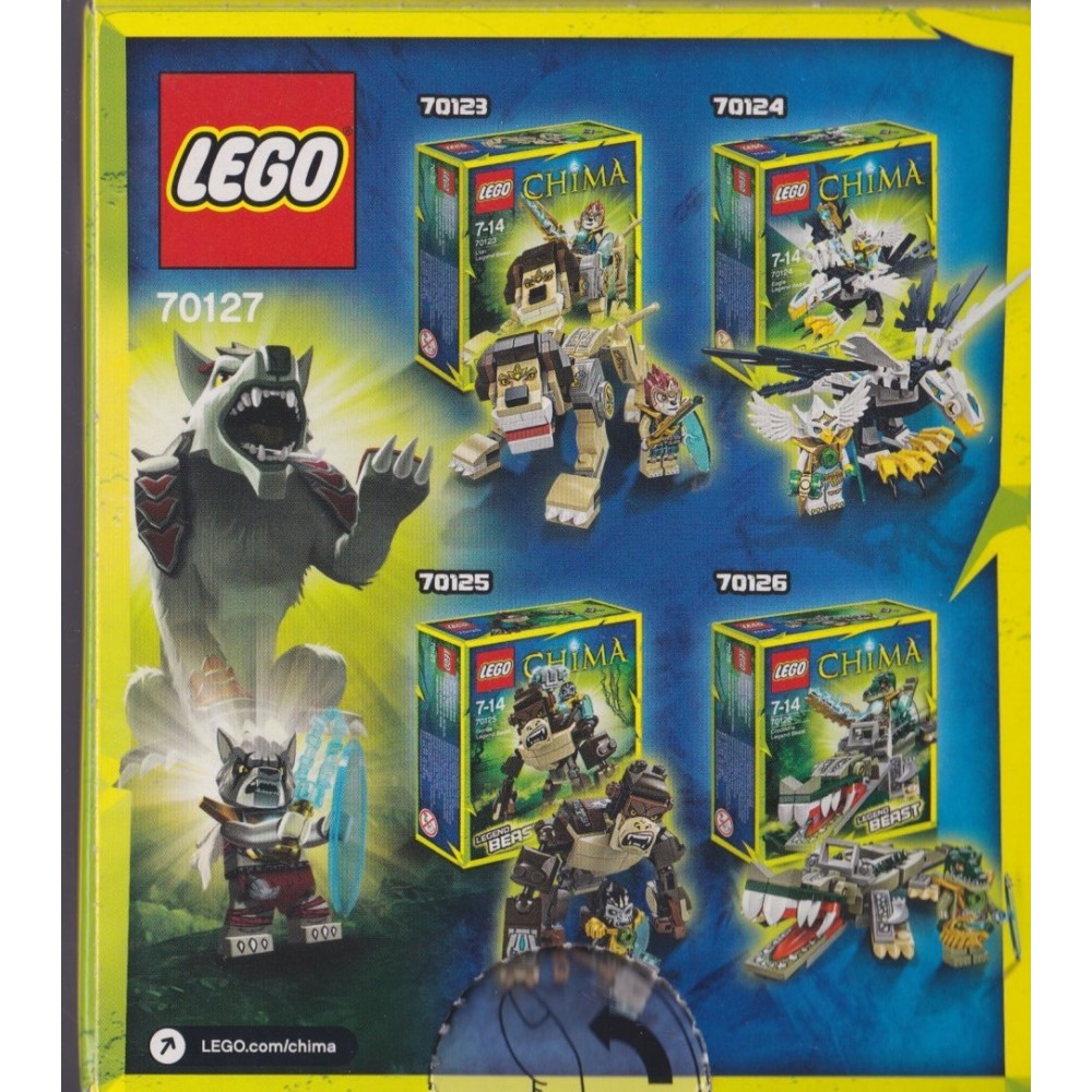 LEGO CHIMA 70127 WORRIZ S WOLF LEGEND BEAST DAMAGED BOX