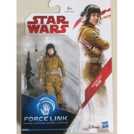 STAR WARS ACTION FIGURE  3.75 " - 9 cm RESISTANCE TECH ROSE  Hasbro c1534 FORCE LINK