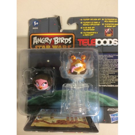 STAR WARS ANGRY BIRDS TELEPODS PRINCESS LEIA - JAR JAR BINKS 2 FIGURES  SET  Hasbro A6058