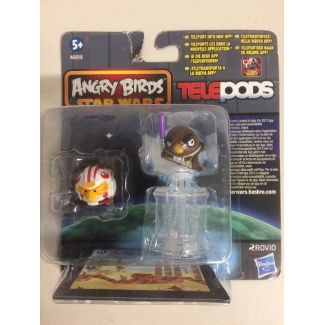 STAR WARS ANGRY BIRDS TELEPODS LUKE PILOT - MACE WINDU 2 FIGURES  SET  Hasbro A6058