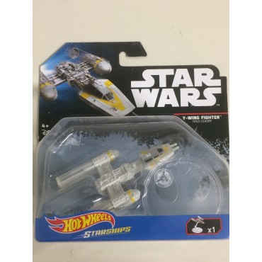 HOT WHEELS STAR WARS STARSHIP Y WING FIGHTER GOLDEN LEADER Mattel DXX54