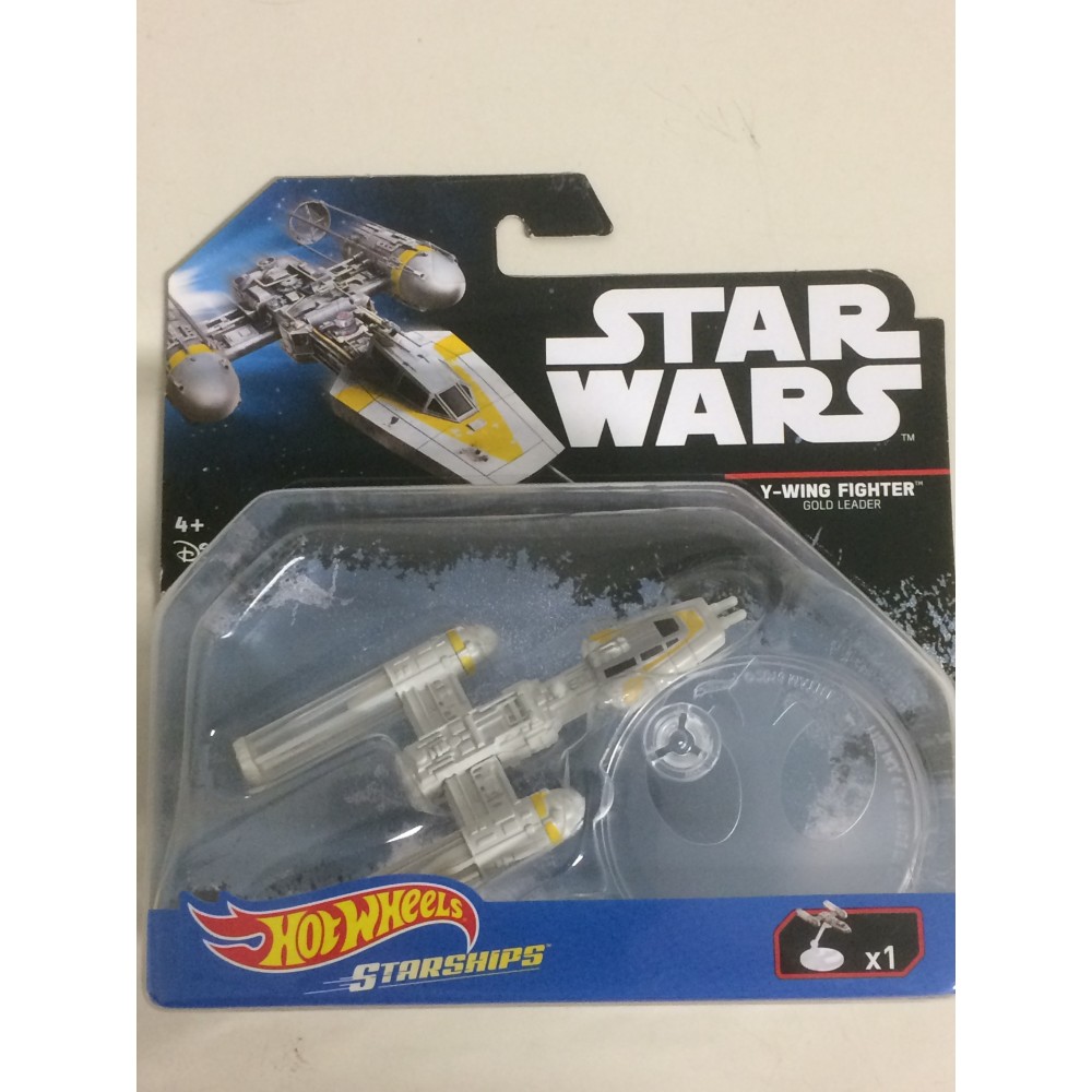 HOT WHEELS STAR WARS STARSHIP Y WING FIGHTER GOLDEN LEADER Mattel DXX54