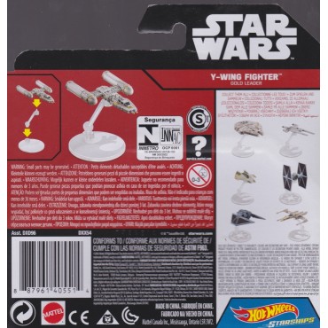 HOT WHEELS STAR WARS STARSHIP Y WING FIGHTER GOLDEN LEADER Mattel DXX54