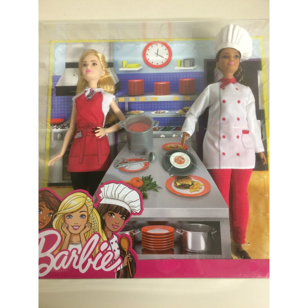 BARBIE CARRIERE CHEF E CAMERIERA FCP 66 Mattel