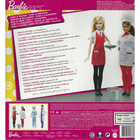 BARBIE CARRIERE CHEF E CAMERIERA FCP 66 Mattel