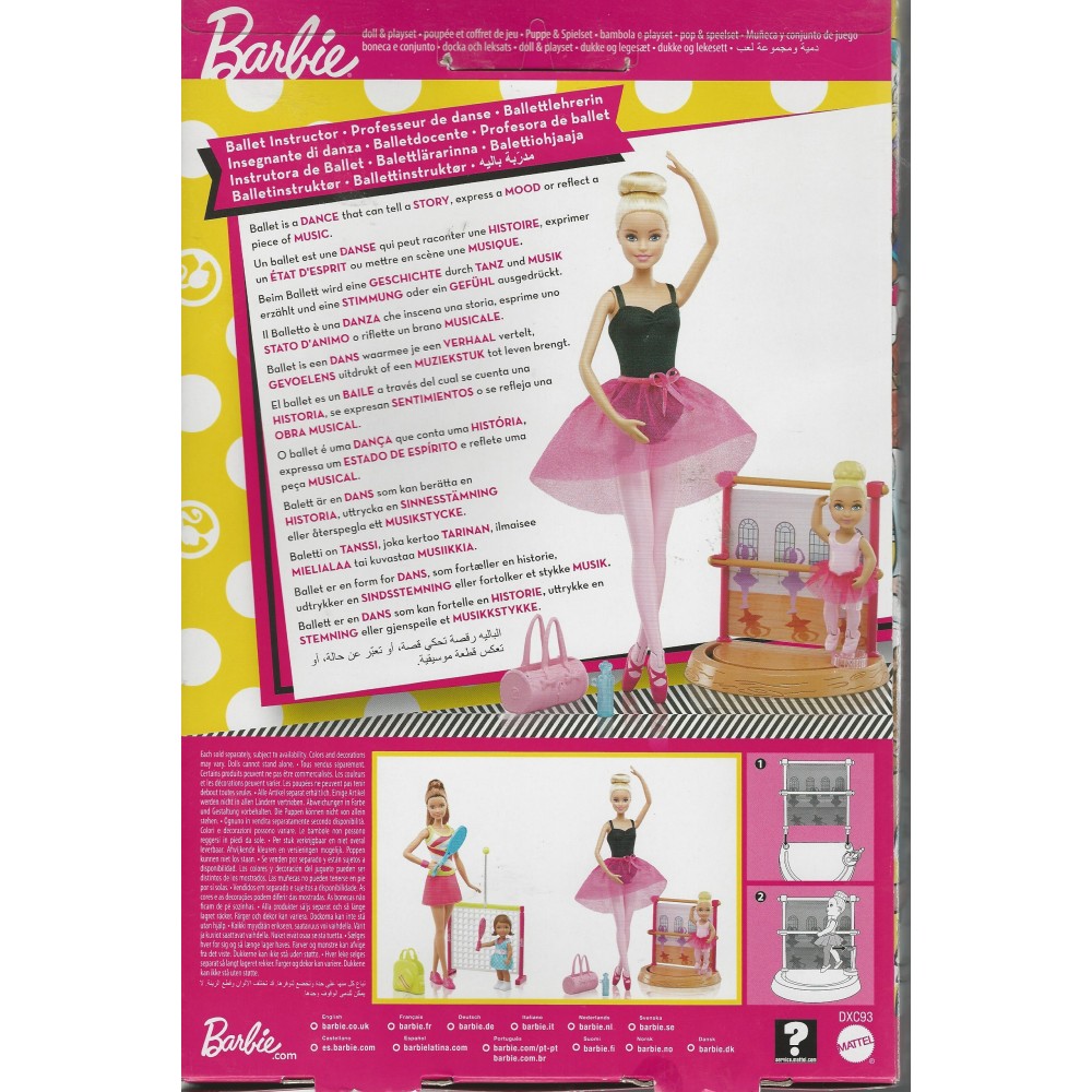  Barbie Doll Dance Coach Play Set with Working Stage! : Toys &  Games
