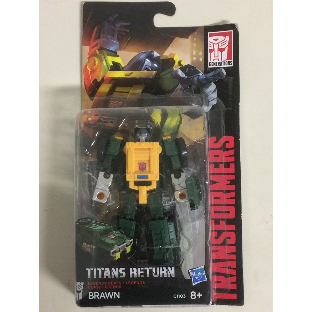 TRANSFORMERS ACTION FIGURE 3.75" - 9 cm  TITANS RETURN  BRAWN  Hasbro C1103