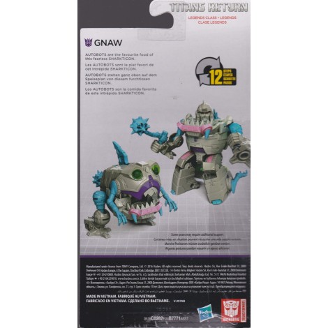 TRANSFORMERS ACTION FIGURE 3.75" - 9 cm  TITANS RETURN GNAW  Hasbro C0282