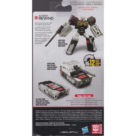 TRANSFORMERS ACTION FIGURE 3.75" - 9 cm  TITANS RETURN AUTOBOT REWIND Hasbro B5612