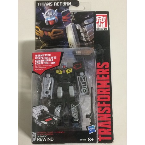 TRANSFORMERS ACTION FIGURE 3.75" - 9 cm  TITANS RETURN AUTOBOT REWIND Hasbro B5612