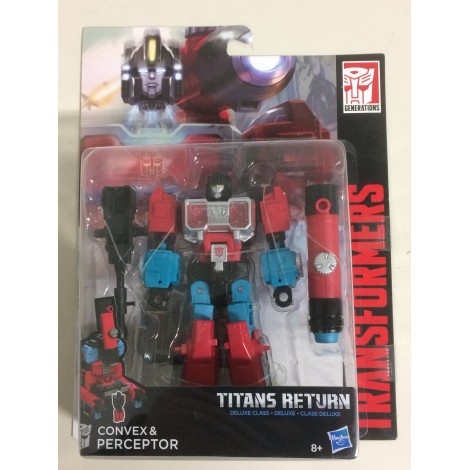 TRANSFORMERS ACTION FIGURE 5.5 " - 15 cm CONVEX & PERCEPTOR Hasbro C1092 GENERATIONS - TITANS RETURNS DELUXE CLASS