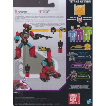 TRANSFORMERS ACTION FIGURE 5.5 " - 15 cm CONVEX & PERCEPTOR Hasbro C1092 GENERATIONS - TITANS RETURNS DELUXE CLASS