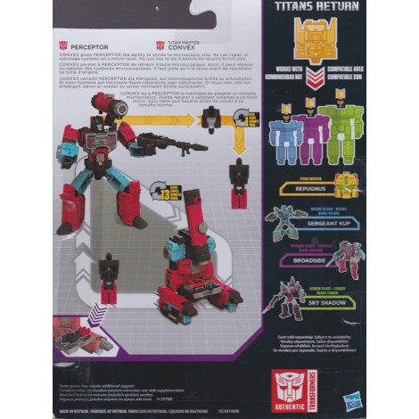 TRANSFORMERS ACTION FIGURE 5.5 " - 15 cm CONVEX & PERCEPTOR Hasbro C1092 GENERATIONS - TITANS RETURNS DELUXE CLASS