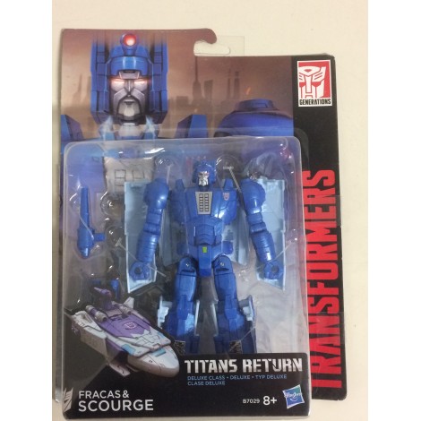 TRANSFORMERS ACTION FIGURE 5.5 " - 15 cm FRACAS & SCOURGE  Hasbro B7029 GENERATIONS - TITANS RETURNS DELUXE CLASS