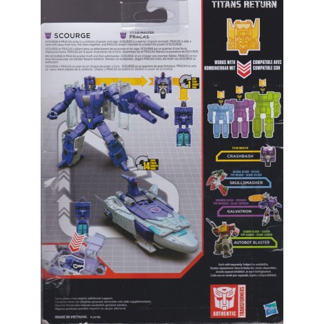 TRANSFORMERS ACTION FIGURE 5.5 " - 15 cm FRACAS & SCOURGE  Hasbro B7029 GENERATIONS - TITANS RETURNS DELUXE CLASS