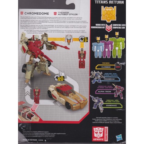 TRANSFORMERS ACTION FIGURE 5.5 " - 15 cm AUTOBOT STYLOR & CHROMEDOME  Hasbro B7034 GENERATIONS - TITANS RETURNS DELUXE CLASS