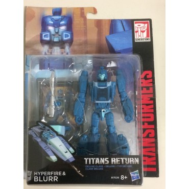 TRANSFORMERS ACTION FIGURE 5.5 " - 15 cm HYPERFIRE & BLURR asbro B7026 GENERATIONS - TITANS RETURNS DELUXE CLASS