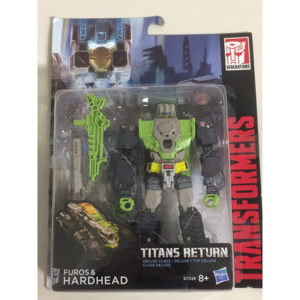 TRANSFORMERS ACTION FIGURE 5.5 " - 15 cm FUROS & HARDHEAD Hasbro B7028 GENERATIONS - TITANS RETURNS DELUXE CLASS