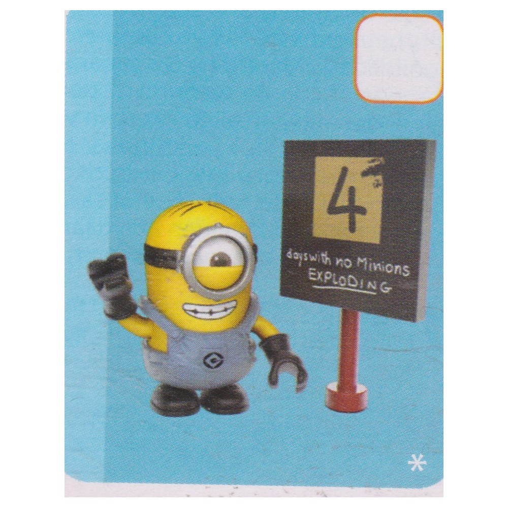 MEGA BLOKS FIGURE DESPECABLE ME - MINIONS SERIE 5 01 WITH 4 EXPLODING SIGN