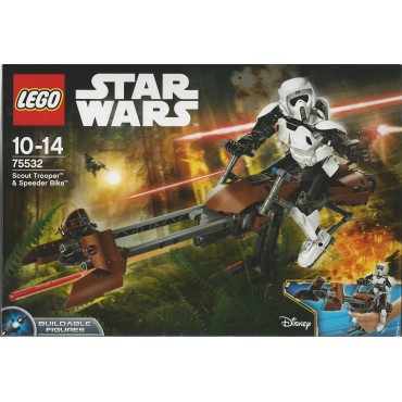 LEGO STAR WARS 75532 SCOUT TROOPER & SPEEDER BIKE BUILDABLE FIGURE