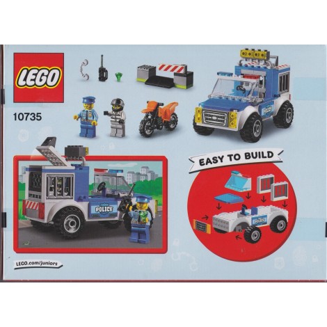 LEGO JUNIORS EASY TO BUILT 10735 INSEGUIMENTO SUL FUORISTRADA DELLA POLIZIA