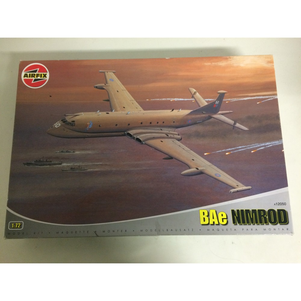 plastic model kit scale 1 : 72 AIRFIX A12050 BAe NIMROD   new in open and damaged box