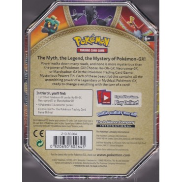 POKEMON trading card game TIN BOX MARSHADOW GX English cards