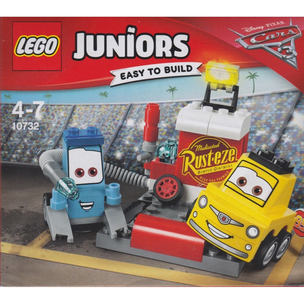 LEGO JUNIORS EASY TO BUILT CARS 3 10732  GUIDO E LUIGI  PIT'S STOP