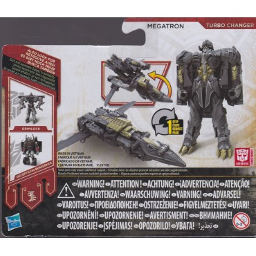 TRANSFORMERS ACTION FIGURE 3.75" - 9 cm THE LAST KNIGHT  MEGATRON turbo changer Hasbro C2821