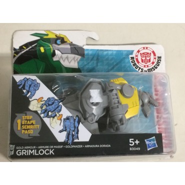 TRANSFORMERS ACTION FIGURE 3.75" - 9 cm ROBOTS IN DISGUISE GRIMLOCK gold armour  Hasbro B3049