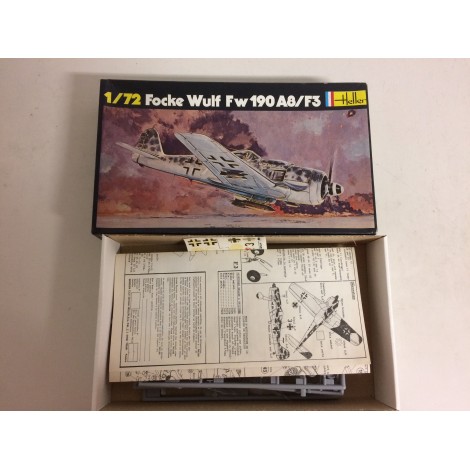 modellino in plastica HELLER 235 FOCKE WULF FW 190 A8 / F3 nuovo in scatola  aperta