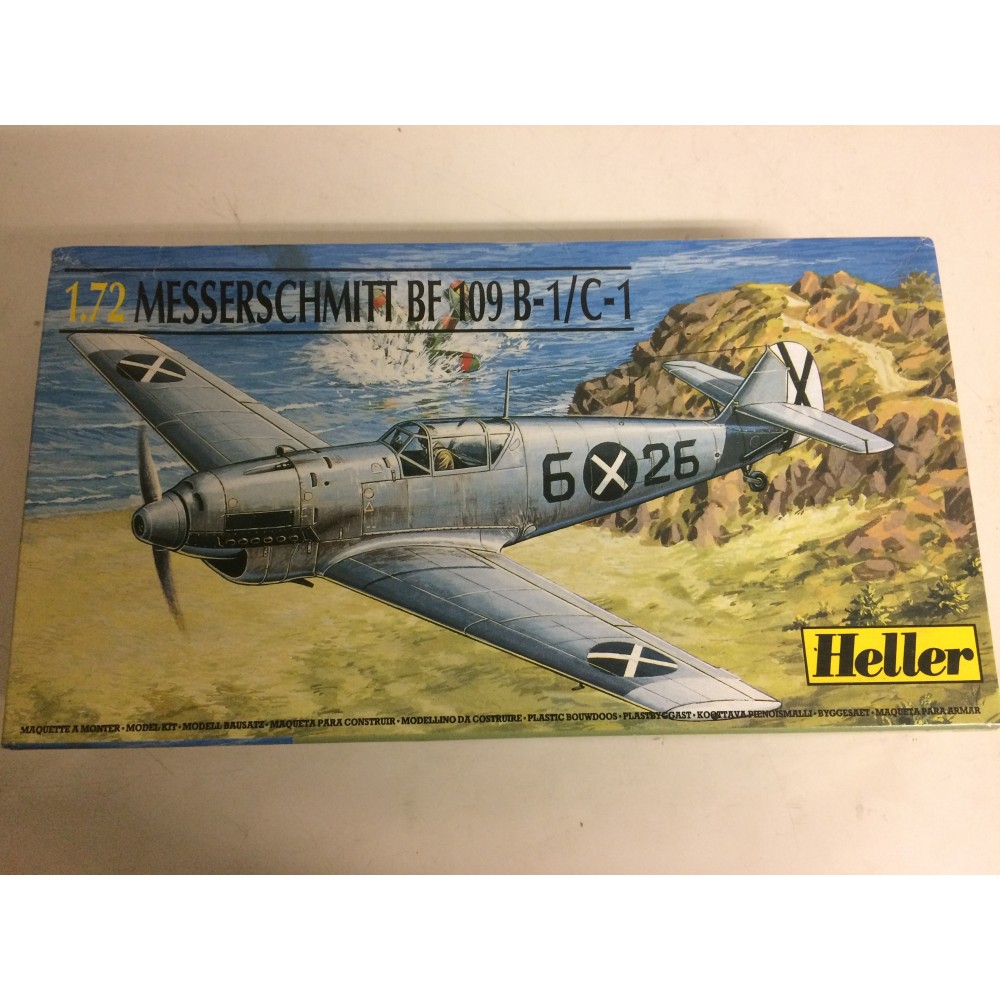 modellino in plastica HELLER 80236 MESSERSCHMITT BF 109 B-1 /  C-1  nuovo in scatola  aperta