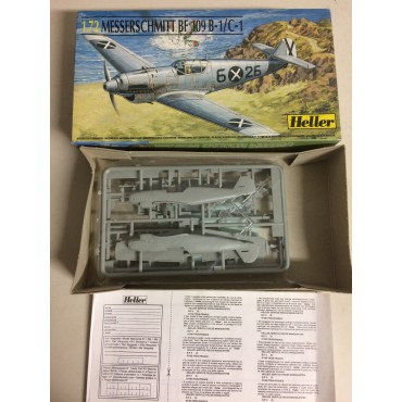 modellino in plastica HELLER 80236 MESSERSCHMITT BF 109 B-1 /  C-1  nuovo in scatola  aperta