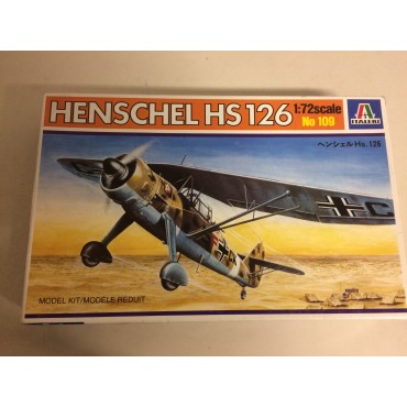 plastic model kit scale 1 : 72 ITALERI 109 HENSCHEL HS 126  new in open box