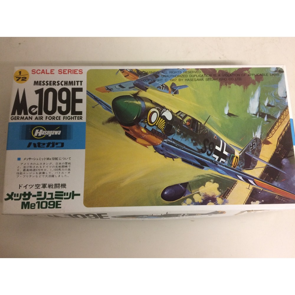 modellino in plastica HASEGAWA A009:250 MESSERSCHMITT ME 109 E scala 1: 72 nuovo in scatola aperta modellino in plastica HASEGAWA A009:250 MESSERSCHMITT ME 109 E scala 1: 72 nuovo in scatola aperta
