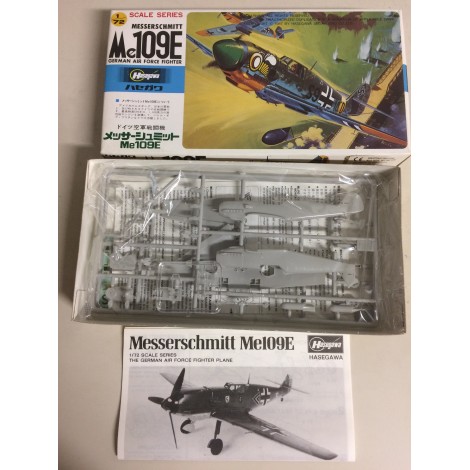 modellino in plastica HASEGAWA A009:250 MESSERSCHMITT ME 109 E   scala 1: 72 nuovo in scatola  aperta