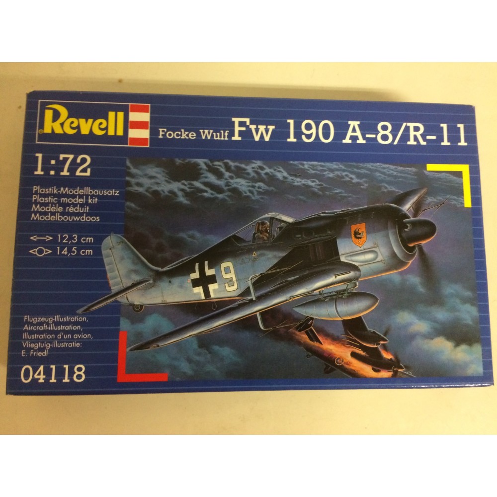 modellino in plastica REVELL 04118 FOCKE WULF FW 190 A-8 / R-11 scala 1: 72 nuovo in scatola  aperta