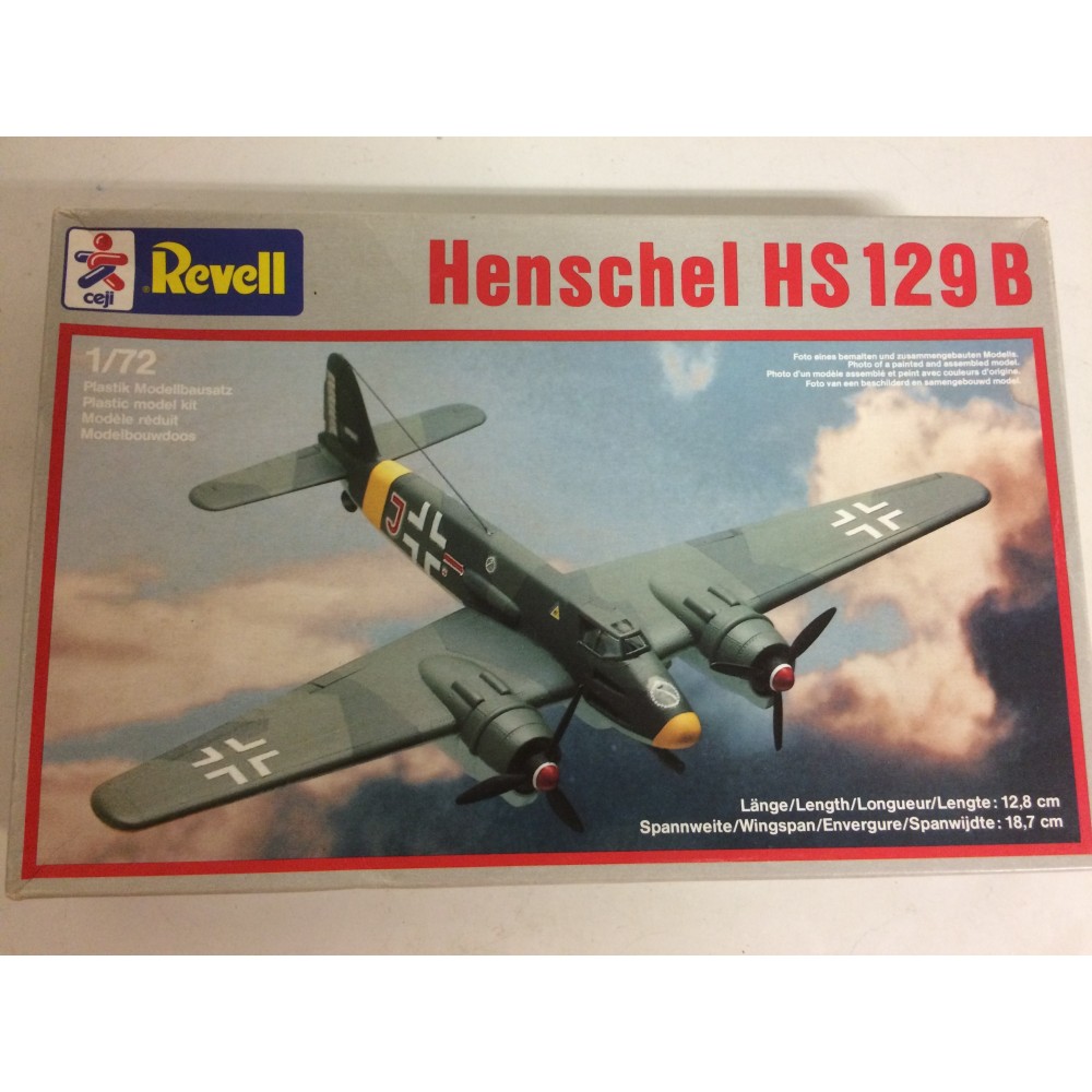 plastic model kit scale 1 : 72 REVELL 4169 HENSCHEL HS 129 B  new in open box