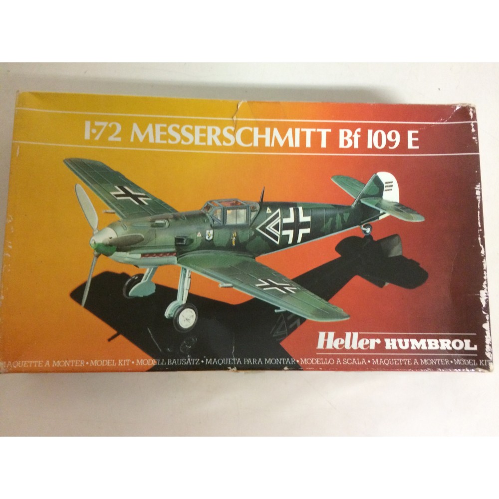 plastic model kit scale 1 : 72 HELLER HUMBOROL 80234  MESSERSCHMITT BF 109 E  new in open  & damaged box