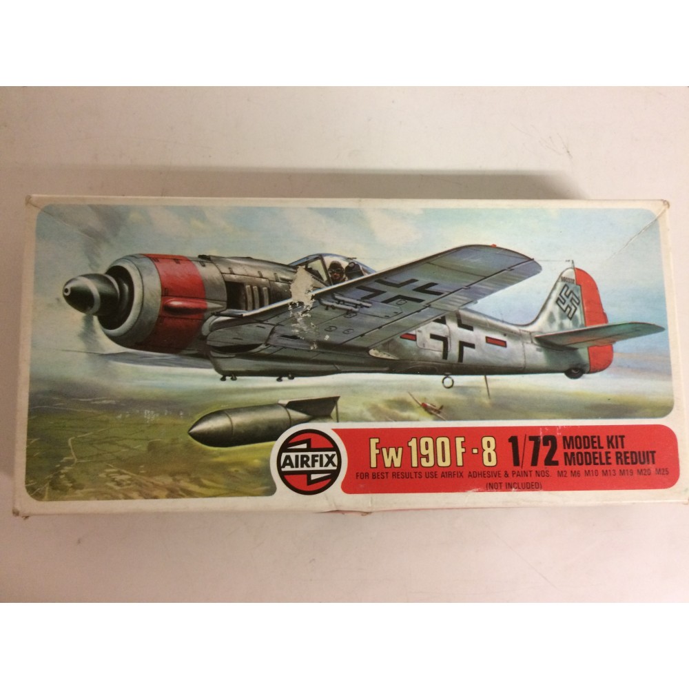 modellino in plastica AIRFIX 02063-7 FOCKE WULF 190 F-8 serie 2  scala 1: 72 nuovo in scatola  aperta