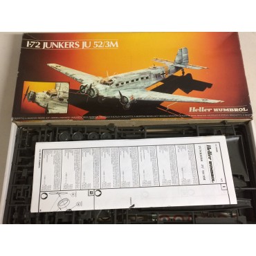 modellino in plastica HELLER HUMBROL JUNKERS JU 52/3M scala 1: 72 nuovo in scatola  aperta