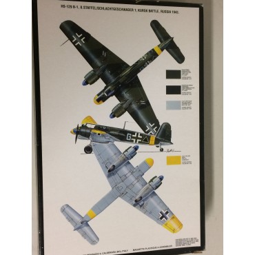 modellino in plastica ITALERI N° 073 HENSCHEL HS 129 B-1 GERMAN GROUND ATTACK PLANE scala 1: 72 nuovo in scatola  aperta