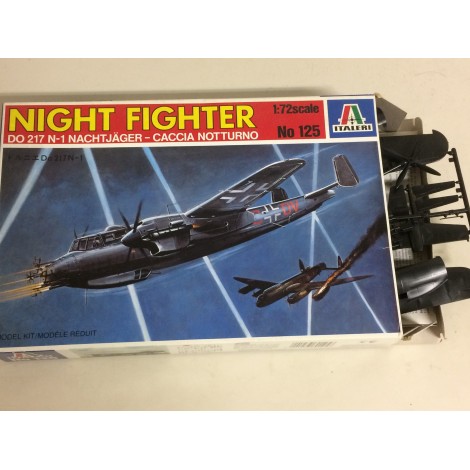 plastic model kit scale 1 : 72  ITALERI N° 125 DORNIER DO 217 N-1 NACHTJAGER  new in open box