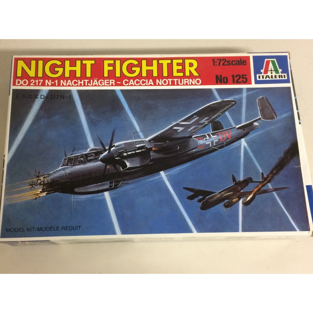 plastic model kit scale 1 : 72  ITALERI N° 125 DORNIER DO 217 N-1 NACHTJAGER  new in open box