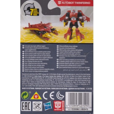 TRANSFORMERS ACTION FIGURE 2" - 5 cm  AUTOBOT TWINFERNO LEGION CLASS ROBOTS IN DISGUISE - COMBINER FORCE  Hasbro C2336