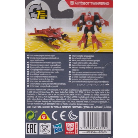 TRANSFORMERS ACTION FIGURE 2" - 5 cm  AUTOBOT TWINFERNO LEGION CLASS ROBOTS IN DISGUISE - COMBINER FORCE  Hasbro C2336