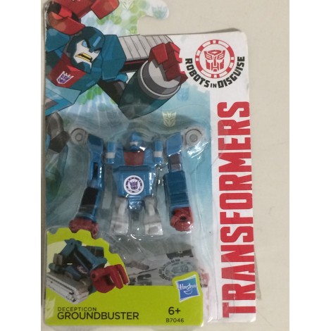 TRANSFORMERS ACTION FIGURE 2" - 5 cm DECEPTICON GROUNDBUSTER  LEGION CLASS ROBOTS IN DISGUISE   Hasbro B7046