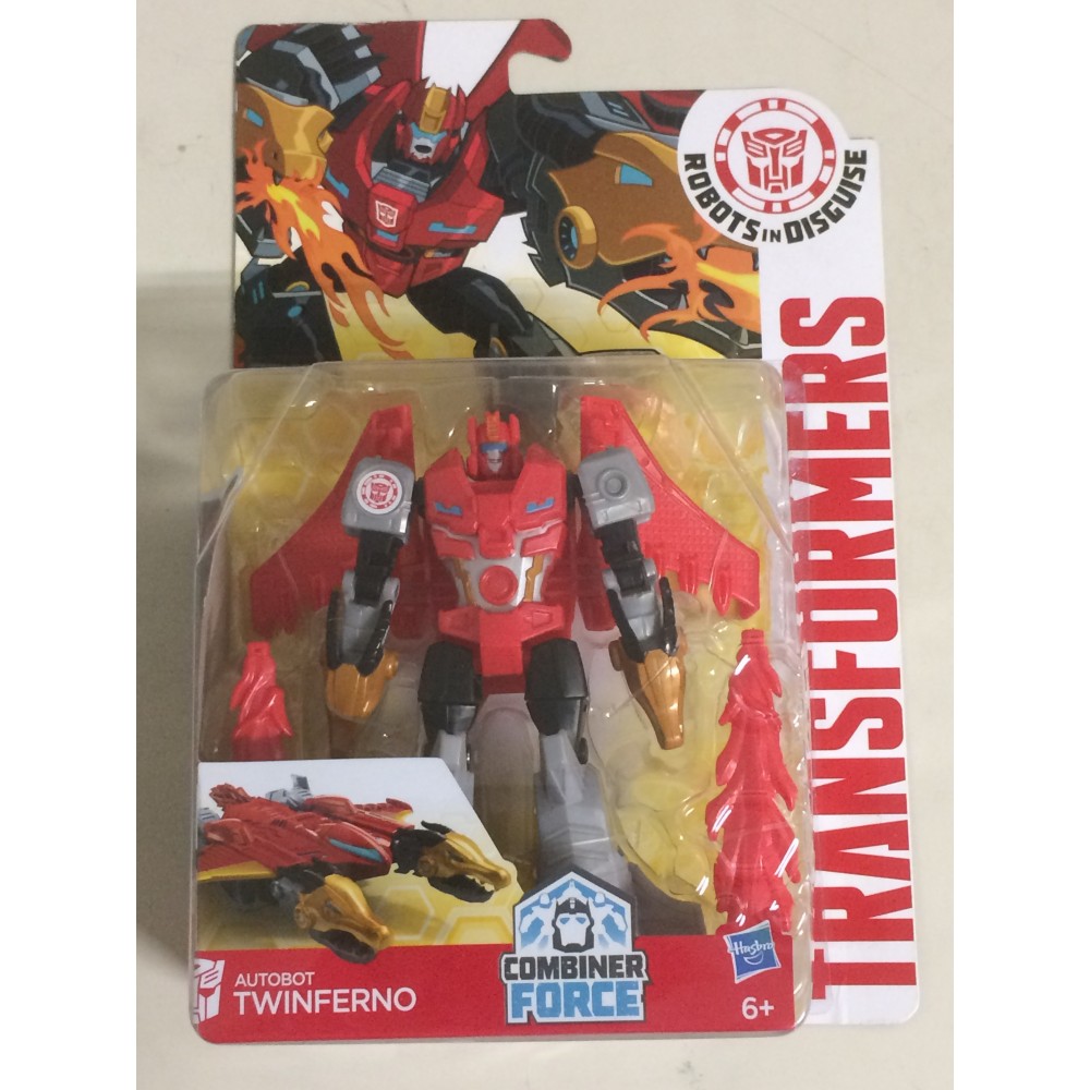 TRANSFORMERS ACTION FIGURE 5 " - 12,5 cm  AUTOBOT TWINFERNO Hasbro C2345 ROBOTS IN DISGUISE  WARRIORS CLASS