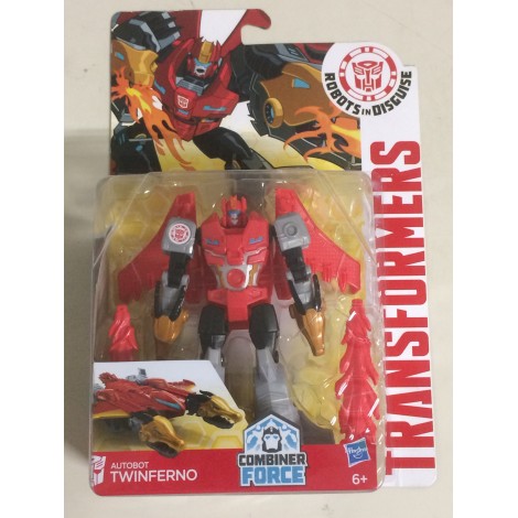TRANSFORMERS ACTION FIGURE 5 " - 12,5 cm  AUTOBOT TWINFERNO Hasbro C2345 ROBOTS IN DISGUISE  WARRIORS CLASS