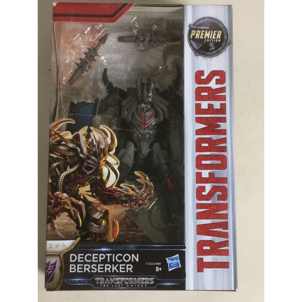 TRANSFORMERS ACTION FIGURE 5,5" - 15 cm  DECEPTICON BERSERKER  Hasbro C1322 THE LAST KNIGHT PREMIER EDITION DELUXE CLASS